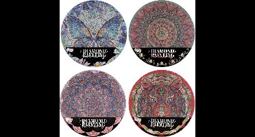 Craft Sensations Diamond Painting voor Volwassenen - 4 Varianten - Ronde Canvas - Formaat 30cm - Thema Vlinder, Tijger & Mandala's - Diamond Painting Pakket Volledig