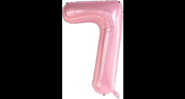 New Age Devi - Feestdecoratie voor de 7e verjaardag - Roze folieballon - 36CM - Cijferballon - Party - Zevende verjaardag - Ballon - 7 - Folieballon - Roze