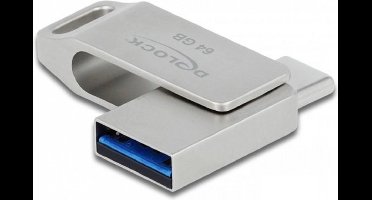 Delock 54075 Glazen pot voor USB-sticks 64 GB Zilver 54075 USB, USB-A, USB-C