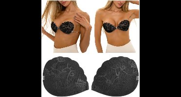 Merkloos - Zelfklevende Kant Beha - Voorkant - Zwart - B