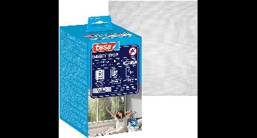 tesa INSECT STOP 2-in-1 Pollen and Fly Screen Premium - op maat snijden, transparante pollenbescherming, zelfklevende klittenband, antraciet - 150 x 180 cm
