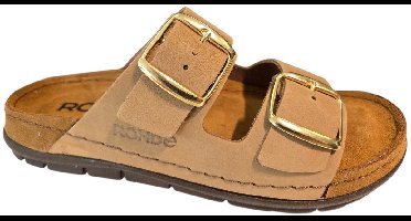 Rohde 5865 14 Slippers Beige Leer Dames - Beige - 43