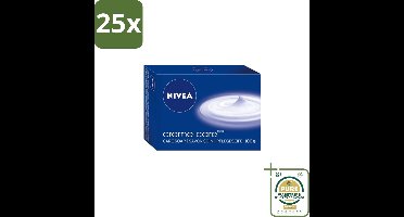 25 x Nivea – Zeep – Creme Care – 100 g - Grootverpakking - Zeep Crème Care - Huid Verzorging - Mild Reinigen - Huid Uitdroging Voorkomen - Crème Zeep