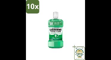 10 x Listerine – Mondwater – Total Care Tandvleesbescherming – 500 ml - Grootverpakking - Mondspoeling - Tandvleesbescherming - Tandplak - Tandsteen - Frisse Adem