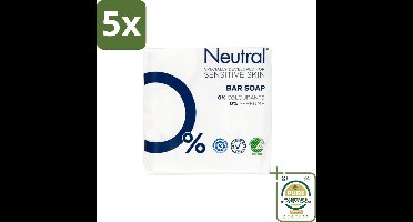 5 x Neutral Zeeptablet 2 x 100 gr - Grootverpakking - Gevoelige Huid - Droge Huid - Milde Zeep - PH-neutraal - Parfumvrij