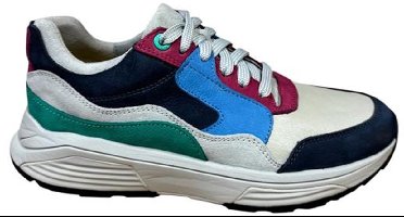 Xsensible Stretchwalker Sneaker Golden Gate Lady 33000.3.214 GX Jeans Combi Blauw Roze