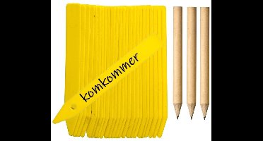 Pro Garden Nature Steeketiketten - 75x stuks - moestuin / groente tuin / kruiden tuin - lengte 10 cm