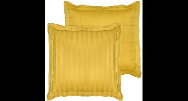 De Witte Lietaer Kussensloop Zygo Ochre - 63 x 63 cm - Geel - Katoen Satijn