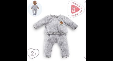 Corolle poppenkostuum joggingpak grijs 36cm - zachte poppenkleding.