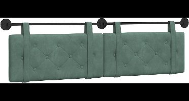 vidaXL - Hangend - hoofdbord - Zeegroen - Fluweel