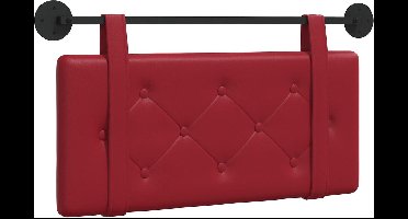 vidaXL - Hangend - hoofdbord - Wijnrood - Kunstleer