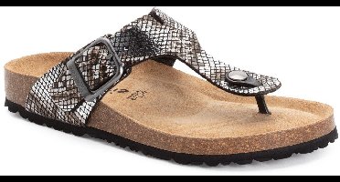 Tamaris dames teenscheider zwart/snake