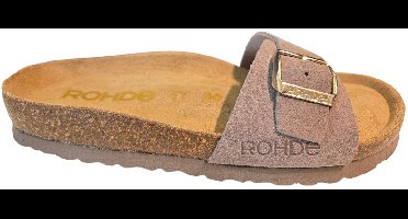 Rohde 5589 17 Dames Slippers Licht Bruin Suede Dames - Bruin - 43