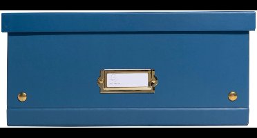 Exacompta 5x Opbergdoos in karton 33x50x16cm Neo Deco, vlak geleverd - Frans blauw - 62452E