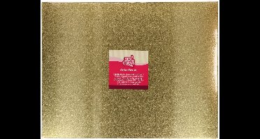 FunCakes Cake Drum Rechthoek - Goud - 45x35 cm / 12 mm - Taartonderlegger - Taartkarton
