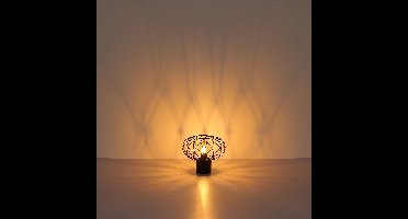 Globo - tafellamp - GREYS - zwart - metaal - Ø 28cm - E27 - 15966T