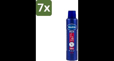 7 x Vaseline - Men Active Dry - Deospray - Anti-Transpirant - 250 ml - Anti-transpirant - Deodorant - Zweetbestendig - Frisheid - Mannelijke Geur