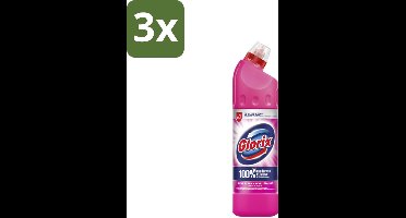 3 x Glorix Bleek Pink Power 750 ml - Bleek - Hygiëne - Toilet - Badkamer - Kalkaanslag