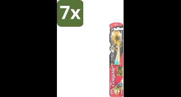 7 x Colgate - Tandenborstel - 360 Charcoal Gold Soft - Zwart/Goud - 1 Tandenborstel - Tandenborstel - Houtskool - Tanden Reinigen - Tanden Witter Maken - Tandenborstel Zacht
