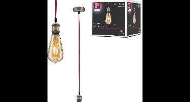Neordic Hanglamp Eldar E27 max. 60W Rood, Nikkel geborsteld dimbaar Metaal