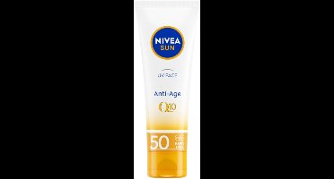 NIVEA SUN UV Anti-Age Q10 Zonnebrand Gezicht - SPF 50 - Zonnebrandcreme - Anti Rimpel Zonnecrème - 50 ml