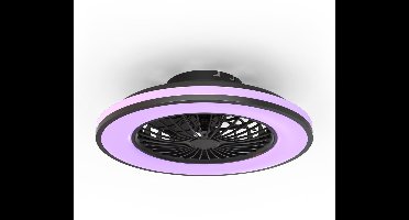 Calex Plafondventilator met LED-verlichting - Afstandsbediening met timers - RGB & Koud‑ tot Warm Wit Licht - Ø 49cm