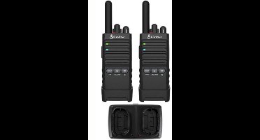Set van 2 Cobra PX650 UHF PMR446 vergunningsvrije slimline portofoons IP54