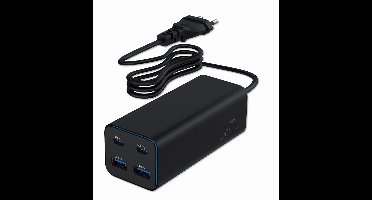 Gembird 100W GaN USB-C Oplader - 4 Poorten - Snel Laden - Universeel Compatibel