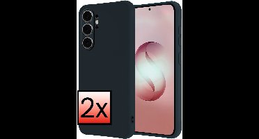Hoesje - 2 Stuks - Geschikt voor Samsung Galaxy S26 Ultra - Sterk & Shockproof - Case Siliconen - Back Cover - Telefoon Hoes - Donkerblauw