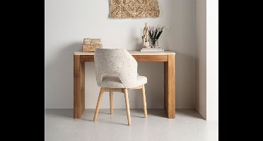 DTP home Bliss mortex bureau teakhout - 120x60x76 cm - Beige