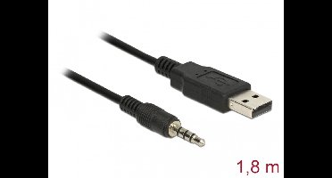 Converter USB 2.0 Type-A mannelijk naar serieel TTL 3,5 mm 4 pin stereo-aansluiting 1,8 m (3,3 V)