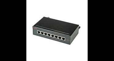 ROLINE Patchpaneel, 8 Poorts, Cat.5e (Class D), afgeschermd, zwart