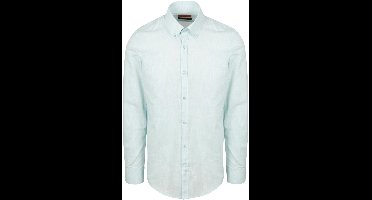 Suitable Overhemd Cotton Slub Lichtgroen - Maat XL - Heren - Casual Shirt