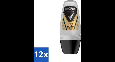 12 x Rexona Men - Sport Defence - Deo Roll-on - 50 ml - Deodorant - Mannen - Sport - Bescherming - Zweet