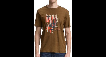 Tom Tailor - T-shirt - Heren - XL - Bruin - Katoen - 1047788