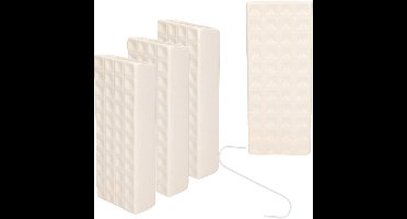 Gerimport Luchtbevochtiger - 5x stuks - waterverdamper - radiator - wit - aardewerk - L8 x H20 cm