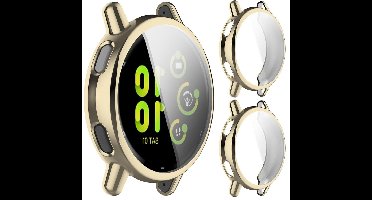 Hoesje compatibel met smartwatch, [2 PACK] Zachte TPU, schokbestendige hoes - goud - voor sportieve activiteiten