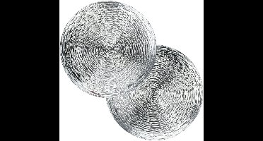 Home & Styling Kaarsen bord - 2x - diner onderborden - zilver - Dia 33 cm - Kaarsenbord golf motief - Kunststof - Rond - Kerst - Gedekte tafel