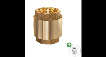 Deltaline - 1/2" Terugslagklep met kunststof insert - keerklep - 2x binnendraad - 18,6 mm - 12bar - Incl. PFTE Tape