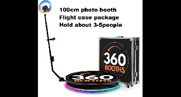 360 graden camera – 360 graden photobooth – 360 graden actiecamera – 360 graden event camera – 360 graden fotohoek – Draadloze Besturing – RGB LED Ringlicht Met 10 Helderheidsniveaus