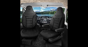 Stoelhoezen Mercedes Sprinter 2018 – heden (VS30) – Camperstoelhoezen Jacquard – perfecte pasvorm (2 losse stoelen)