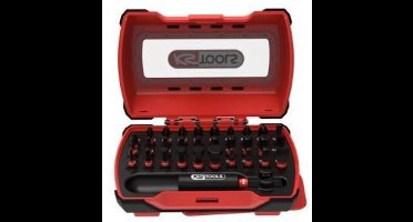 Mini slagschroevendraaierbitset - KS TOOLS - 515.2301F - 1/4" L.25 mm schroevendraaierbits - 31-delige schroevendraaierbitset