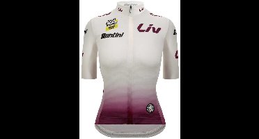 Santini Tour De France Avec Zwift Yellow 2025 Korte Mouw Wielertrui Wit L Vrouw