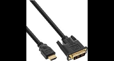 InLine - monitorkabel - HDMI > DVI-D - 1.5m - zwart
