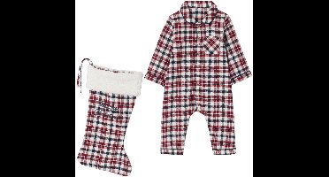 Vertbaudet Geruit babypakje + sokken