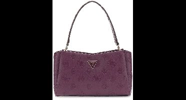 GUESS schoudertas Tisha Crossbody Bag Wine Logo wijnrood