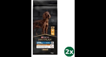 2x14 kg Pro plan dog adult large breed athletic hondenvoer