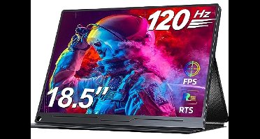 UPERFECT 18.5 Inch 120Hz Portable Gaming Monitor with 1920x1080 Full HD IPS Eye Care Mat Screen USB C Mini HDMI for Laptop PC PS4/5 Xbo Raspb Pi, Metal Housing, VESA compatible