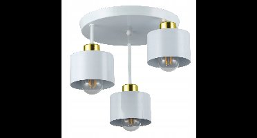 Moderne Plafondlamp Wandlamp Hanglamp LED 3x E27 Wit Goud