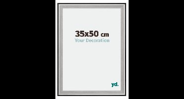 Your Decoration - Fotolijst 35x50 cm - Hout - Zwart Zilver Gepolijst - Birmingham